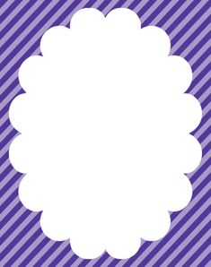 a purple and white striped background with a round frame in the center on top of it