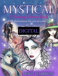 a book cover with an image of two women in hats and the title, mysticical