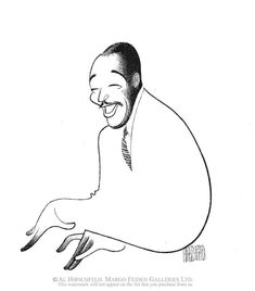 a black and white drawing of a smiling man with his hand out to the side