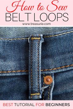 how to sew belt loops on jeans for beginners