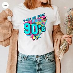 Take Me Back To The 90's Shirt, Retro 90s Gift Shirt, 90s Party Outfit, 90s Birthday Gift, 90s Lover Shirt, 90s Throwback Shirts Thanks For Visiting Our Shop *Please check the size chart picture number three carefully. Do not select directly according to your habit. Shipping🚑 Shipping to USA 15-18 days *Please check the size chart in the last picture carefully. Do not select directly according to your habit. Ship items back within: 30 days of delivery Request a cancellation within: 2 hours of p 1990 Aesthetic, Kawaii Tops, 90s Party Outfit, 90s Birthday, Back To The 90's, Old Funny, 90s Gift, Old But Gold, 90s Throwback