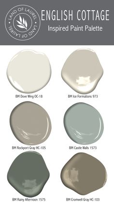 the different shades of paint that are available in english cottage, inspired by behrecker