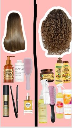 ~cheveux lisse ~ cheveux bouclés Haircare Curly Hair, Best Hair Products For Curly Hair, Good Products For Curly Hair, Product For Curly Hair, Haircare Routines, Curly Products, Best Curly Hair Products, Products For Curly Hair, Healthy Hair Routine