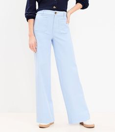 Palmer Wide Leg Pants in Twill Curvy Pants, Jeans Petite, Petite Pants, Weekend Style, Twill Pants, Sweater Sale, Dress With Cardigan, Wide Leg Denim, Jeans For Sale