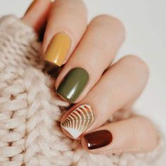 Short Nails Art, Colorful Nail Designs, Toe Nail Designs, Fall Nail Art, Fall Nail Colors, Fancy Nails, Creative Nails, Fall Nails