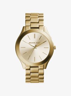 Slim Watches, Analog Watch, Michael Kors Accessories, Heidi Klum, Quartz Bracelet, Michelle Obama, Gold Case, Stainless Steel Watch, Michael Kors Watch