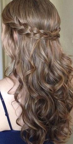 Braidmaids Hairstyles, Braid Half Up Half Down, Rambut Brunette, Half Up Half Down Hairstyles, Braided Half Up, Elegant Wedding Hair, Wedding Hairstyles Half Up Half Down, Wedding Hair Inspiration, Wedding Hair Down