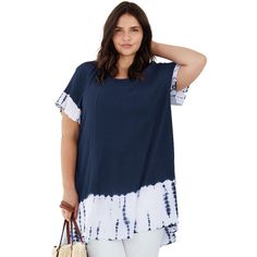 Our boho-inspired gauze tunic is cut in a trapeze silhouette with shirring under the scoop neckline. Featuring a tie-dye print along the short flutter sleeves and curved bottom, it’s ideal for everyday wear and weekend getaways. Dip Dye Shorts, Gauze Tunic, Boho Tie Dye, Swedish Fashion, Pocket Tunic, Short Sleeve Tunic, Tie Dye Designs, Womens Tie, White Tie