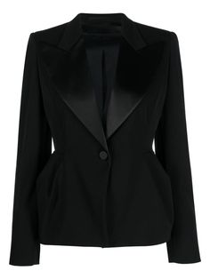 PROTEO001 MAX MARA PIANOFORTE WOOL SINGLE-BREASTED BLAZER JACKET Peplum Blazer, Black Peplum, Womens Blazers, Van Cleef Arpels, Emilio Pucci, Office Fashion, Lady Dior, Fall Wardrobe, Dolce & Gabbana