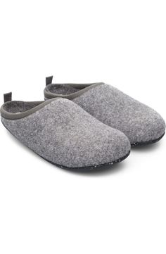 Camper 'Wabi' Slipper (Women) | Nordstrom Everyday Slip-on Slippers With Removable Insole, Comfortable Slip-on Slippers With Textured Sole, Comfortable Slip-on Slippers With Rubber Sole, Comfortable Slip-on Slippers For Outdoor, Gray Slip-on Slippers For Indoor Use, Comfortable Flat Slippers With Rubber Sole, Indoor Slippers With Textured Sole And Round Toe, Gray Slip-on Indoor Slippers, Gray Textured Indoor Slippers