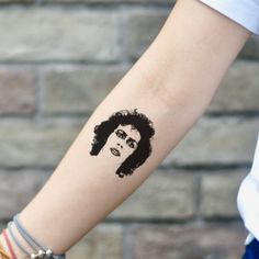 Portrait Tattoo Design, Frank N Furter, Temporary Tattoo Stickers, Tattoo Sticker, Baby Oil, Tattoo Stickers, Temporary Tattoos, Temporary Tattoo, Paw Print Tattoo