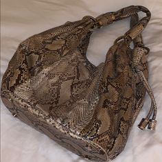 Brand New Condition. With Tag. High End Michael Kors. 100% Genuine Python. Absolute Brand New Condition Never Worn. Luxury Brown Michael Kors Shoulder Bag, Trip Style, Neverfull Mm Monogram, Steve Madden Sandals, Bags Michael Kors, Michael Kors Shoulder Bag, Stylish Handbags, Brown Booties, Belt Purse