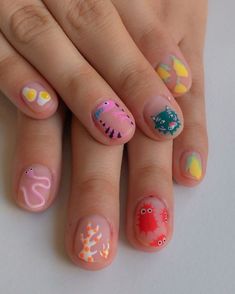 Summer Nails Art, Pastel Cupcakes, Mens Nails, Hippie Nails, Kawaii Nails, Spring Nail, Minimalist Nails