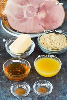 the ingredients to make an apple cider are shown