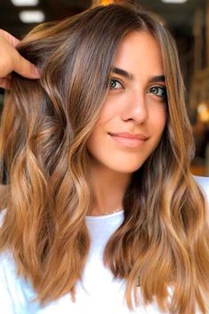 Charming And Chic Options For Brown Hair With Highlights ★ Hair Caramel, Balayage Caramel, Blond Balayage, Hair Color Caramel, Caramel Hair, Hair Done