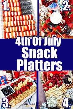 the fourth of july snack platters