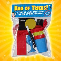 the bag of tricks is packed with items for kids to use in their playroom