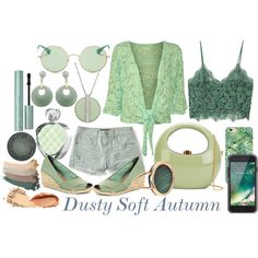 Dusty Soft Autumn - Fashion look - URSTYLE Dusty Soft Autumn, Soft Autumn Deep, Soft Summer Color Palette, Bell Sleeve Tops, Autumn Color Palette, Glitter Headbands, Summer Color Palette