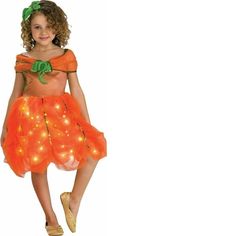 Toddler Girls Costume Condition- New With Tags Made By- Morris Costumes Size- 2/4 Toddler Material- Polyester Light Up Orange Pumpkin Toddler Costume Includes A Beautiful Orange Dress With Off Shoulder Sleeves, A Light Up Twinkle Skirt And A Matching Green Hair Clip. Push The Button On The Skirt And It Twinkles...Very Cool For Play Or Halloween. Included: Dress & Hair Clip Shoes Are Not Included Hand Wash Fiber Optic Dress, Pumpkin Princess, Fiber Optic Lights, Toddler Costumes Girl, Party City Costumes, Light Up Dresses, Up Pumpkin, Halloween Princess, Princess Halloween Costume