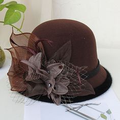 Category:Kentucky Derby Hat,Hats; Embellishment:Appliques,Feather,Split Joint,Pure Color,Trim,Splicing,Color Block,Tulle; Gender:Women's; Quantity:1 PC; Theme:Fashion; Style:Vintage Style,Elegant; Hats Category:Bowler / Cloche Hat,Bucket Hat,Fedora Hat; Occasion:Holiday,Casual,Kentucky Derby; Material:Artificial feather,Poly / Cotton Blend; Front page:WE; Shipping Weight:0.15; Listing Date:11/16/2022; Head Circumference: Womens Fedora, Hip Pads, Fedora Hat Women, Queen Love, Kentucky Derby Hat, Sun Hats For Women, Color Cafe, Drag Queens, Cloche Hat