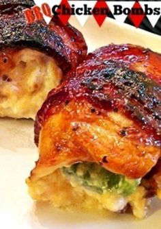 BBQ Chicken Bombs - FoodisLoveRecipes.com Fantastic Recipe for a great new BBQ Chicken! #recipe #bbq #chicken Best Bbq Recipes, Bbq Chicken Recipe, Jalapeno Pepper, Chicken Entrees, Turkey Dishes, Chicken Main Dishes, Chicken Bites, Food Favorites, Best Bbq