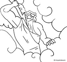 jesus carrying the cross with clouds in the background coloring pages, coloring sheets, bible crafts,