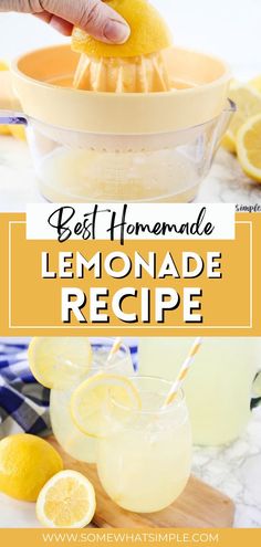 the best homemade lemonade recipe is made with only 3 ingredients