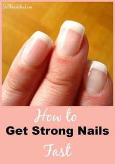 how to strengthen your nails. I've been using this DIY solution for a week and am already seeing results. Brittle nails, be gone! Do It Yourself Nails, Nail Growth, Nail Health, Healthy Nails