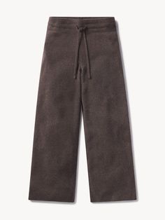 Molasses Lounge Wool Wide Leg Pant - High-waisted wide leg pant knit from a 7 gauge merino wool/organic cotton blend. Pants Mockup, High Waisted Sweatpants, Buck Mason, High Waisted Wide Leg Pants, Dress Out, Raw Denim, Wide Leg Pant, Women's Sweaters, Molasses