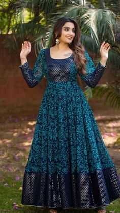 Order now  • +919327927479  • Book your order in Whatsapp Long Gown Design, Simple Frocks, Anarkali Dress Pattern, Party Wear Gown, Gown For Women, Frock For Women, Long Dress Design