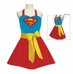 What better way to protect your clothes while you mix up some Justice...or cookies! This apron is both cute and functional!!     Adult Supergirl Fashion Apron 100% polyester twill fabric Solid neck strap, self-fabric waist ties Printed diamond pattern Officially licensed Apron Fashion, Fashion Apron, Neck Strap, Party Girls, Super Hero, Supergirl, Waist Tie, One Size Fits All, Cheer Skirts