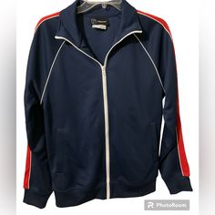 New Without Tags Pit To Pit 19. Length 26 Material 100% Polyester Sporty Blue Outerwear With Zip Fly, Casual Blue Track Jacket With Zipper Closure, Blue Sporty Track Jacket With Zipper, Zipper Jacket, Color Blue, Jackets & Coats, Jackets For Women, Zipper, Tags