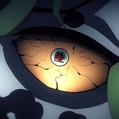 an eyeball is seen in the center of a cartoon character's eyes and body