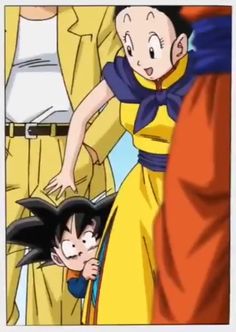 the dragon and gohan are standing next to each other