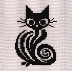 Cat Motif Chart for Knitting, Crocheting, Cross-Stitch, Embroidery - Cute and Playful Cat Design - Digital ZIP Instant Download (JPG Format) This cat motif chart is perfect for adding a touch of whimsy and fun to your crafting projects. With its simple yet playful design, this chart can be used in a wide range of crafts, including knitting, crocheting, cross-stitch, embroidery, and more. Whether you're working on intarsia in both machine knitting and hand knitting, or prefer other creative metho Knitting Charts Flowers, Knit Painting, Intarsia Knitting Charts, Cat Motif, Latch Hook Rugs, Cross Stitch Pictures, Needlepoint Pillows, Le Crochet, Latch Hook