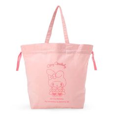 My Melody Birthday Tote Bag Pink Softback Bag For Gifts, Cute Rectangular Bags For Birthday Gift, Pink Canvas School Bag, My Melody Birthday, Sanrio Tote Bag, Sanrio Tote, Birthday Wear, Pride Shoes, Vintage Ootd