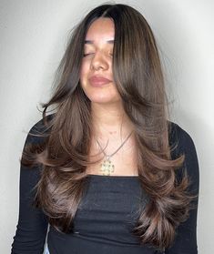 Face Framing Pieces Long Hair, Long Layers With Face Framing Pieces Long Hair, Hairstyles With Long Layers, Layers For Thick Hair, Layered Haircuts For Thick Hair, Long Layered Haircut, Layered Haircut Ideas, One Length Hair, Layered Thick Hair