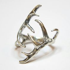 staggity stag Deer Antler Ring, Elk Antler, Country Jewelry, Antler Ring, Cowgirl Bling, Elk Antlers, Cowgirl Jewelry, Horse Jewelry, Wrap Ring