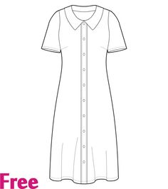 a women's dress with short sleeves and buttons