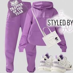 Purple Baddie Outfits, Shein Ideas, Rich Baddie, Hbcu Fashion, Beanies Fashion, Purple Beanie, Highschool Outfits, Extra Clothes