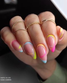 Top 22 Summer Almond Nails 2024 – Trendy Designs & Must-Try Styles Summer Almond Nails, Ongles Gel French, Neon Nail Designs, French Nail Designs, French Nail, Almond Nails Designs, Nails 2024, Neon Nails, Nail Art Ideas