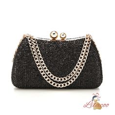 Lining material: nylonBag shape: pillow typePopular element: lockColor: black, gold, silver Women Chain, Box Clutch, Nylon Bag, Clutch Purse, Mardi Gras, Evening Bags, Bags Women, Womens Dresses, Handbags