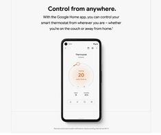 the homepage for an app that lets users to control their phone's temperature