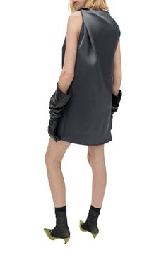 A knotted detail adds a spot of sculptural style to a shift dress cut from steely grey satin. Slips on over head Jewel neck Sleeveless 100% polyester Machine wash, line dry Imported Satin Shift Dress, Jewel Neck, Dress Cuts, Nordstrom Store, Nordstrom Dresses, Party Outfit, Shift Dress, Mango, Best Gifts