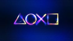 the word aoxo in neon lights against a dark blue and purple background with an abstract