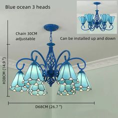 48216043061552|48216043094320 Tiffany Lampshade, Blue Chandelier, Sea Inspired, Tiffany Lamps, Mediterranean Sea, Led Chandelier, Stone Design, Hotel Room, Body Colour