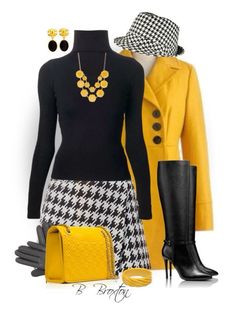 Yellow Outfits, Plaid Skirt, Classy Outfits