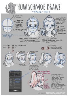 how to draw anime faces with the help of pencils and markering on paper