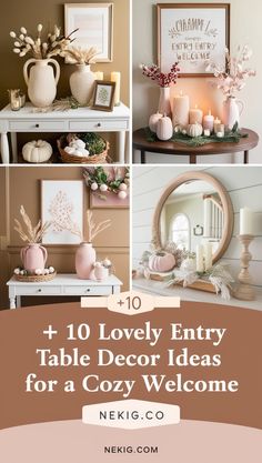 the top 10 lovely entry table decor ideas for a cozy welcome