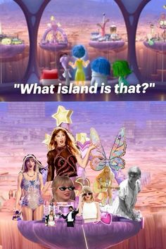 an image of some cartoon characters with caption that reads, what island is that?